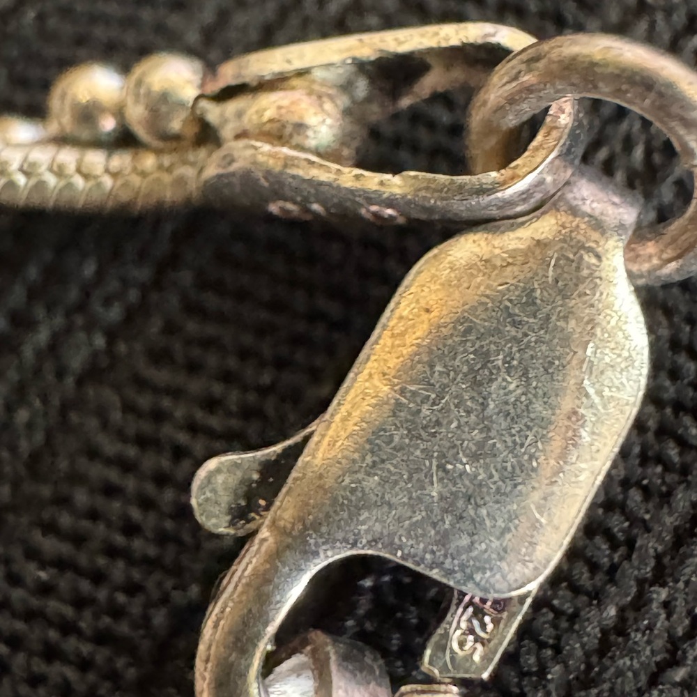 925 Sterling Silver Gold Plated Italy Twisted Rope Chain Necklace. Made in Italy - Picture 6 of 6